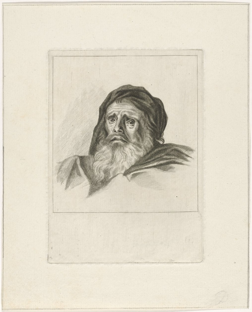 Testa di un uomo con barba da Pieter de Mare