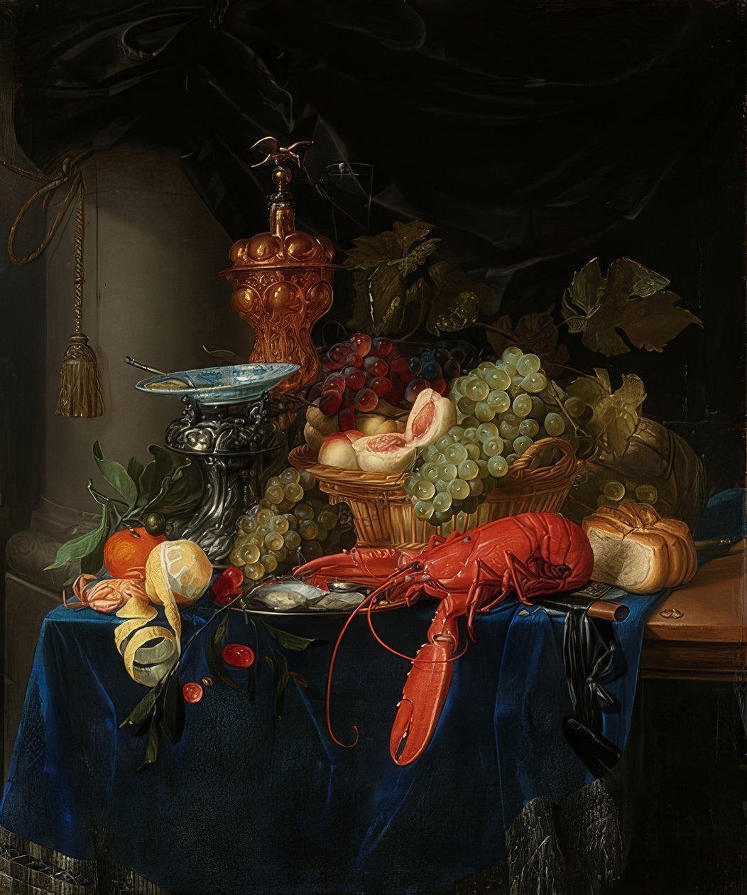 Natura morta con coppa dorata da Pieter de Ring