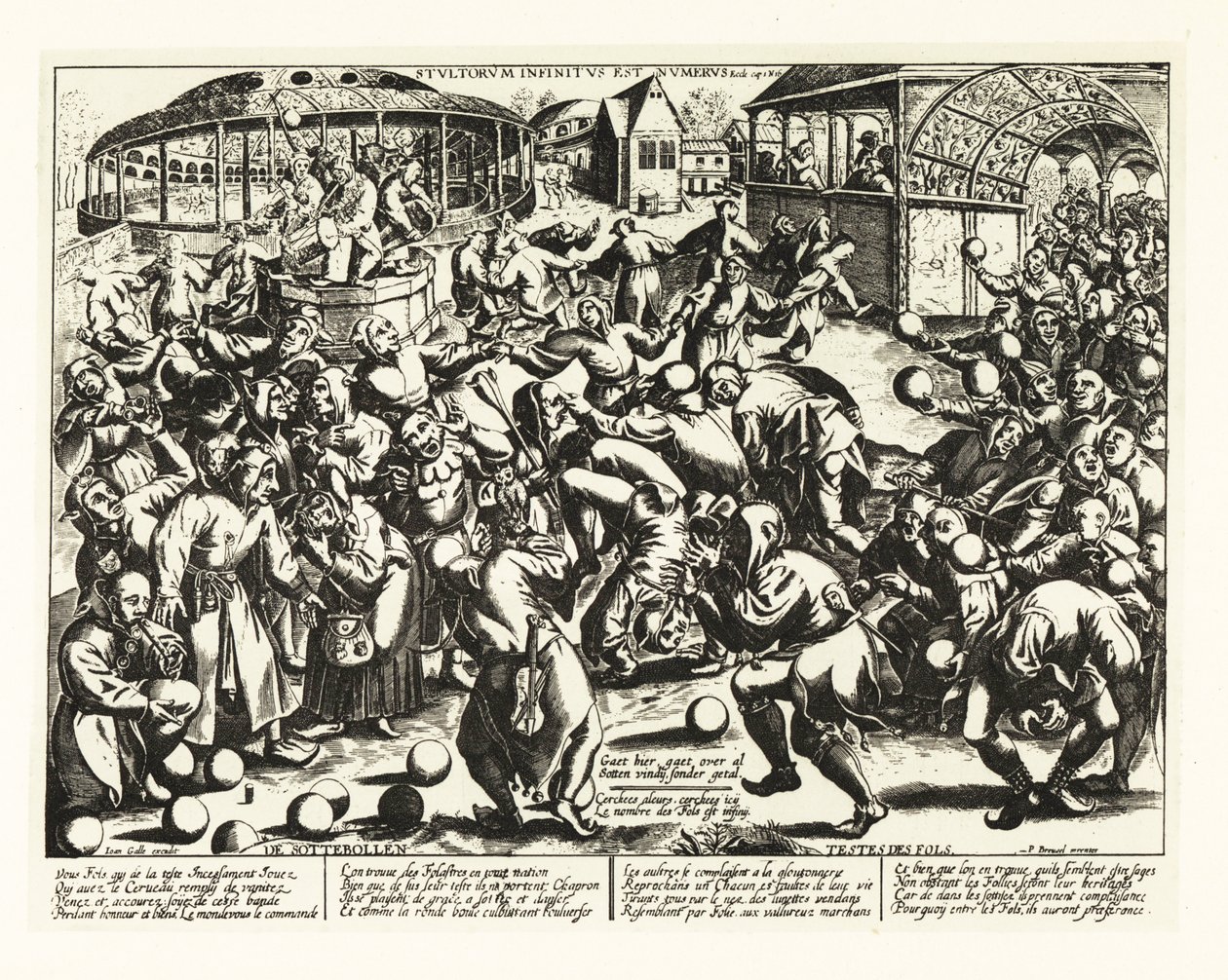 Una festa dei folli, Medioevo. 1906 (litografia) da Pieter the Elder (after) Bruegel