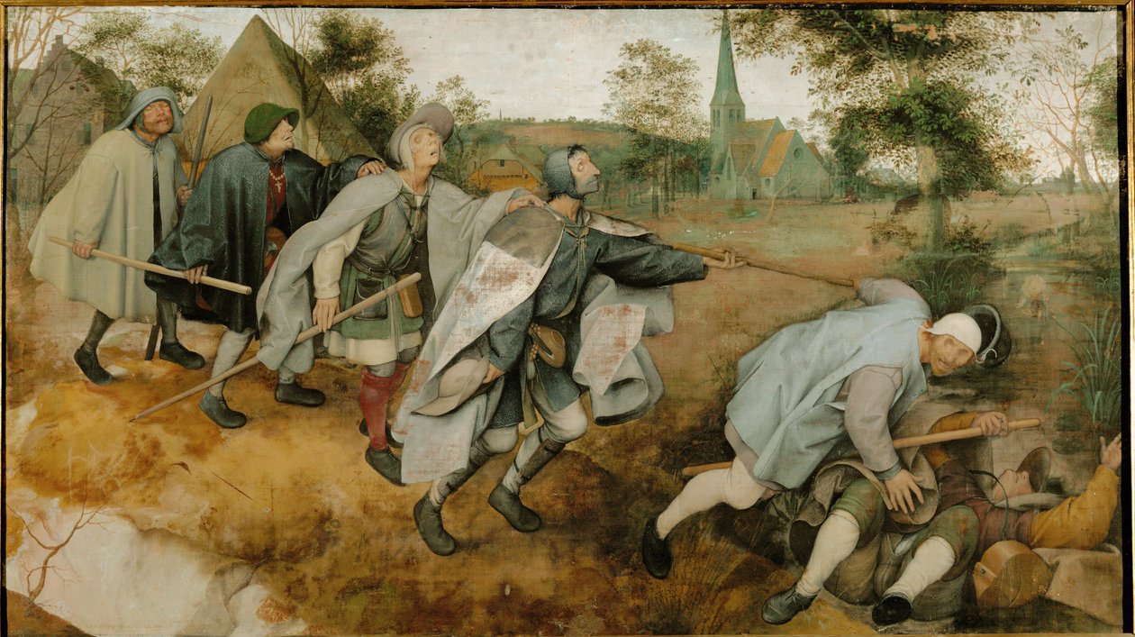 Il cieco che guida il cieco (dipinto su tela) da Pieter the Elder Bruegel