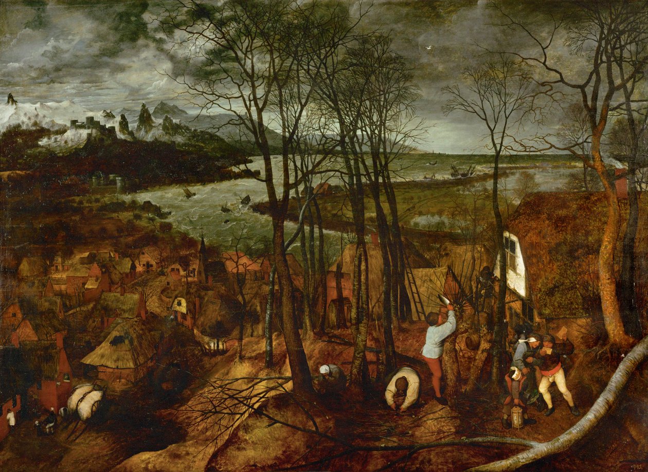 Il giorno buio. Dalla serie di sei dipinti Le stagioni (dipinto) da Pieter the Elder Bruegel