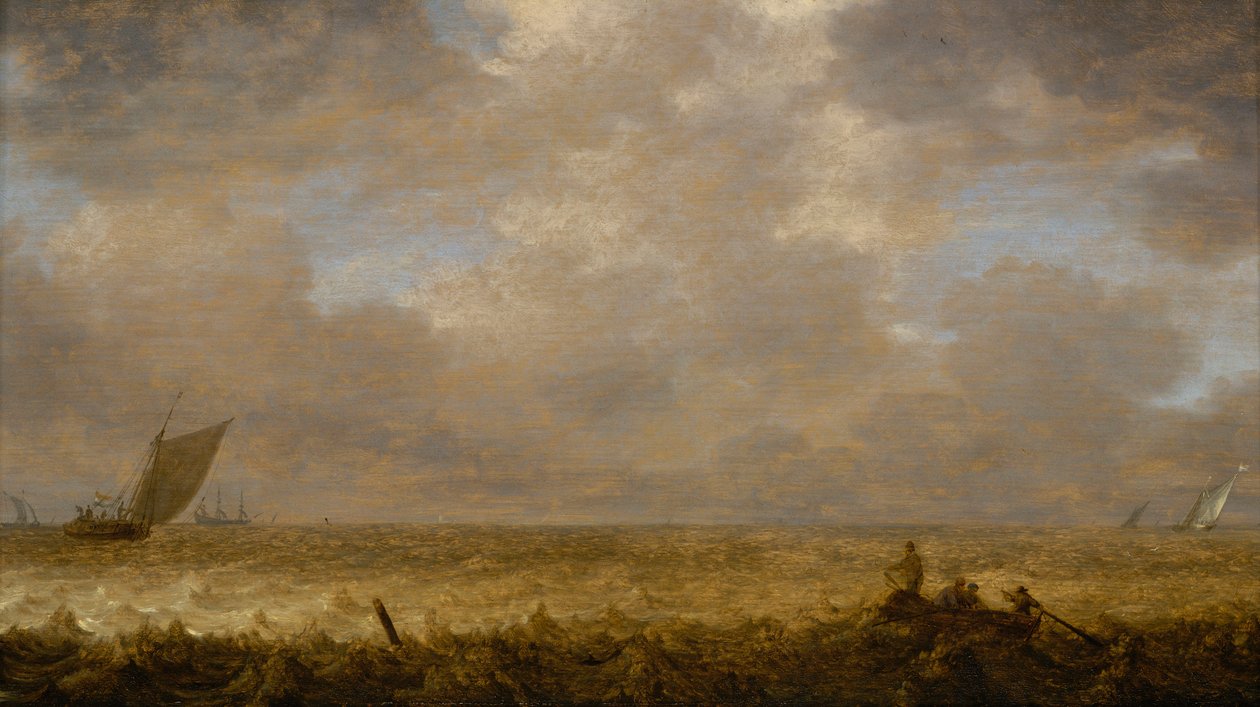 Mare poco profondo con barche da pesca, c.1640 da Pieter the Elder Mulier