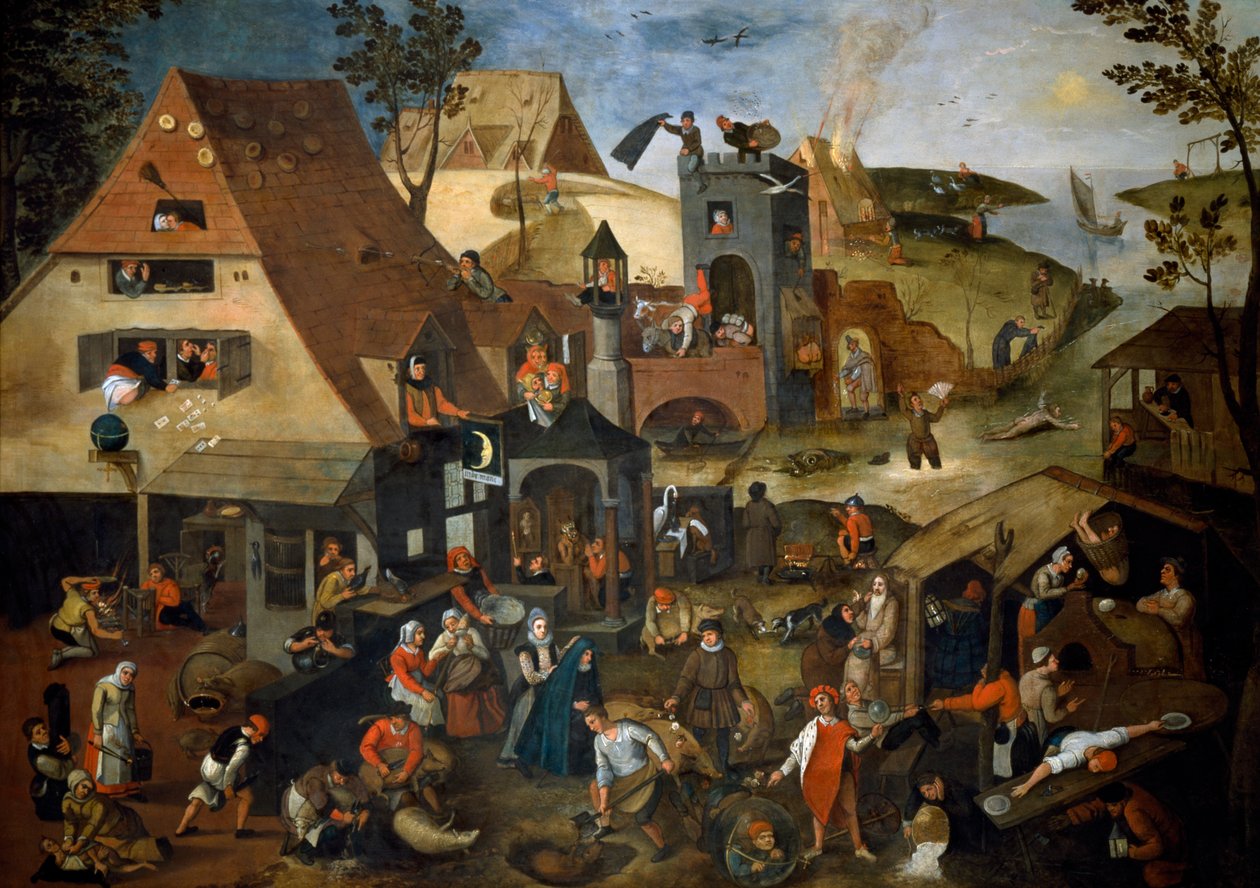 Proverbi fiamminghi, c.1559 da Pieter the Younger Brueghel
