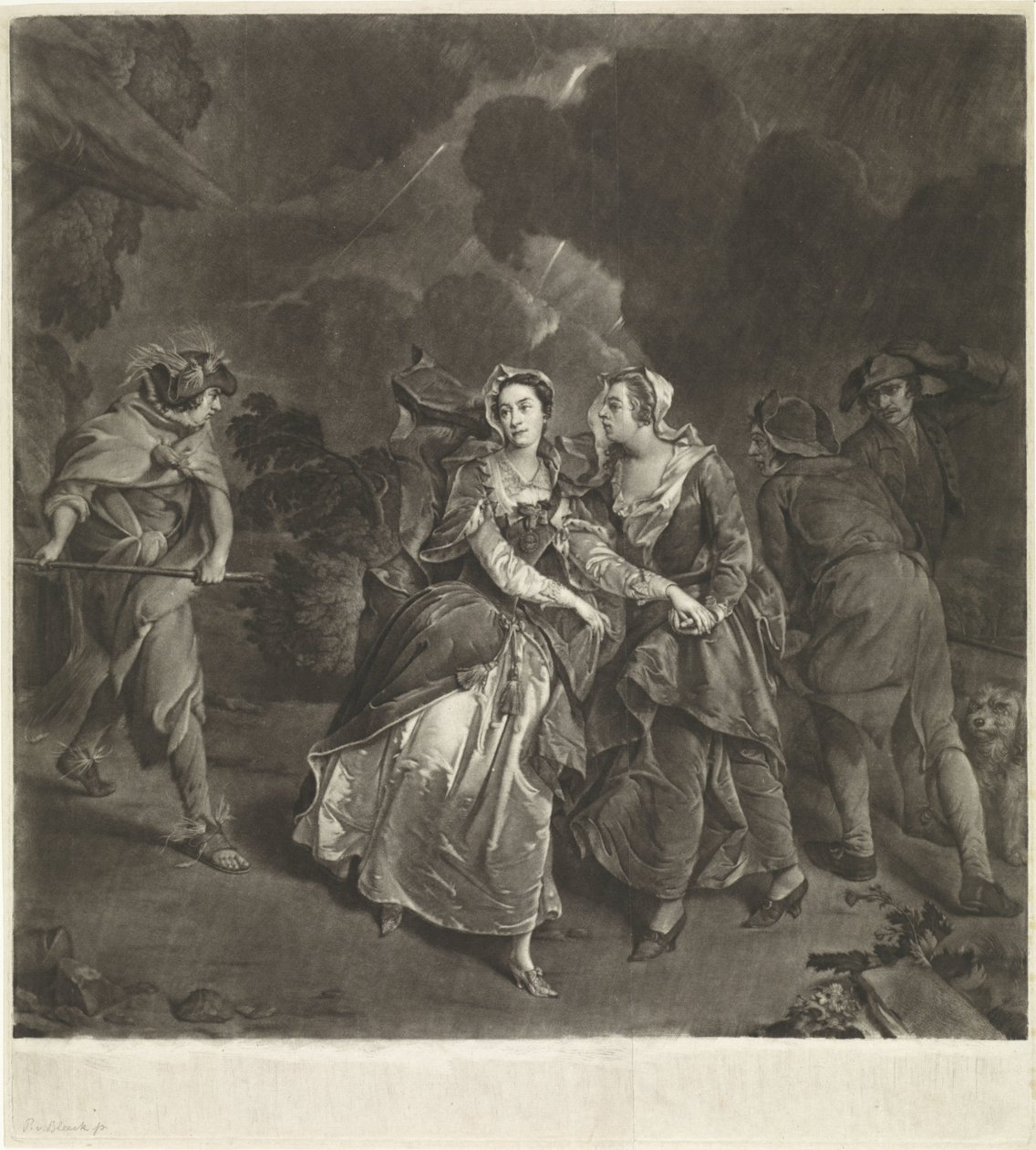 Attrice Susannah Maria Cibber nel ruolo di Cordelia da Pieter van Bleeck