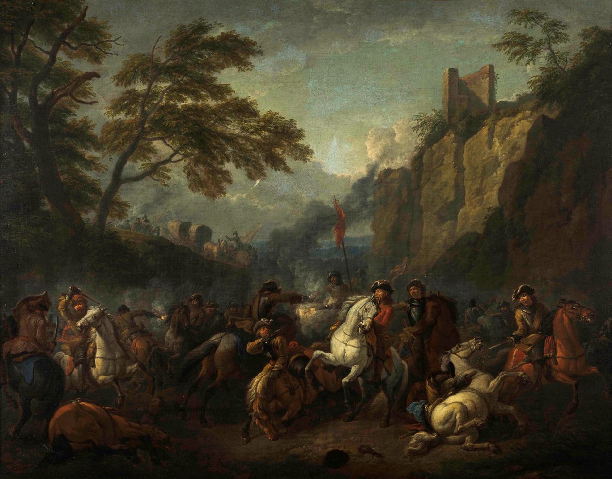Scena di battaglia da Pieter van Bloemen