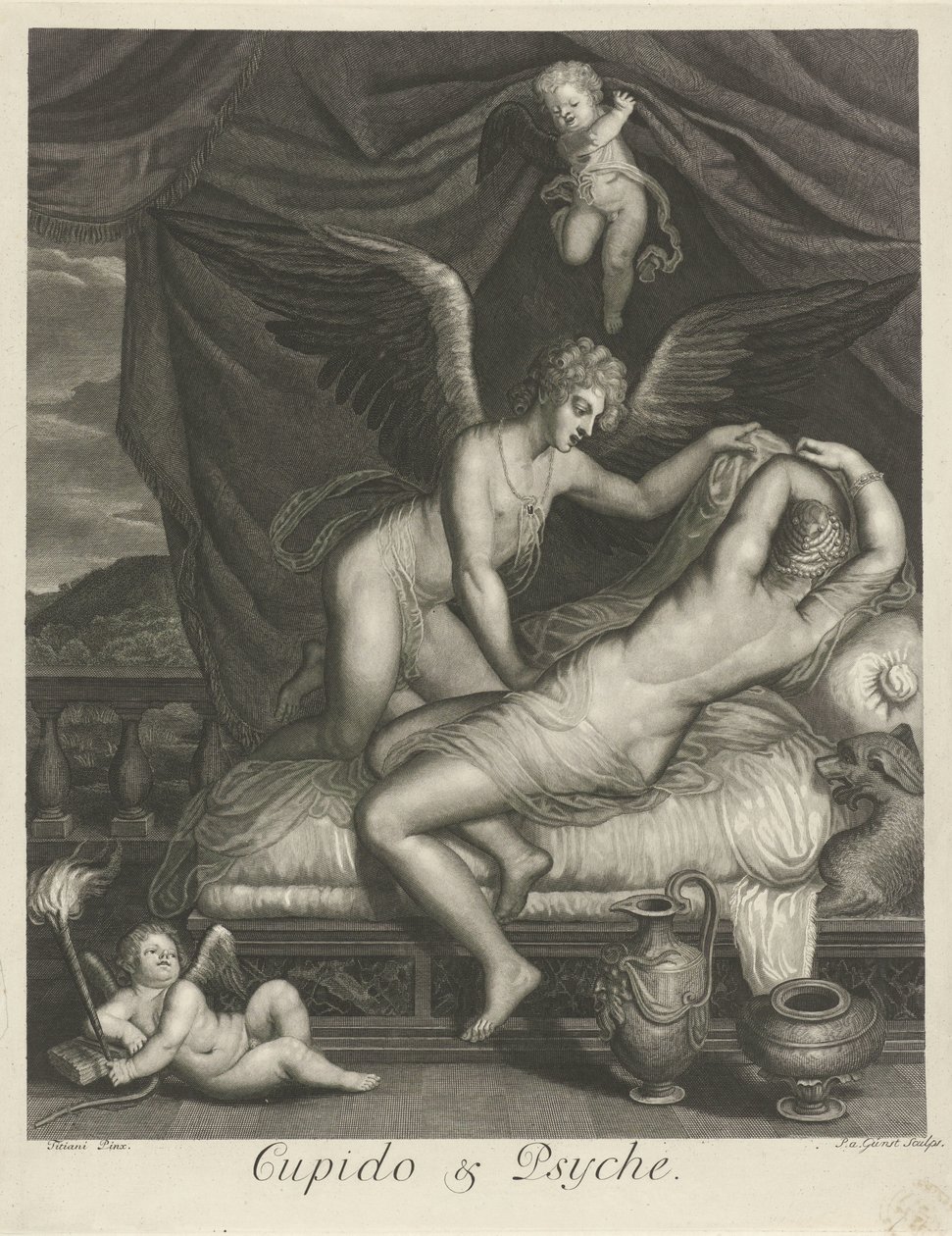 Cupido e Psiche da Pieter van Gunst