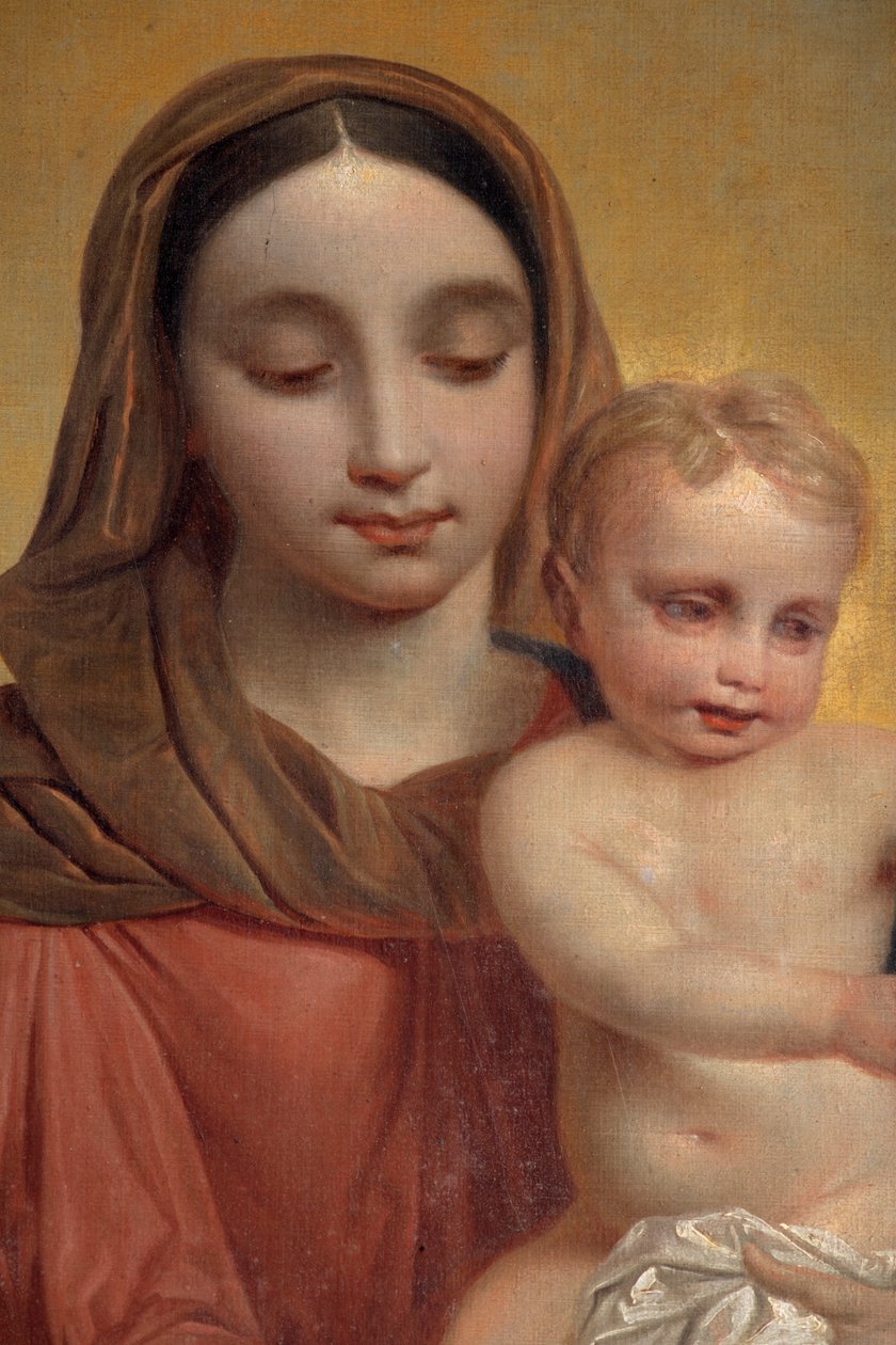Vista interna, dipinto "Nostra Signora con Bambino con Rosario", pala d