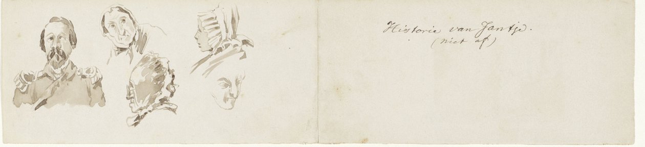 Alcuni schizzi per la storia di Jantje da Pieter van Loon