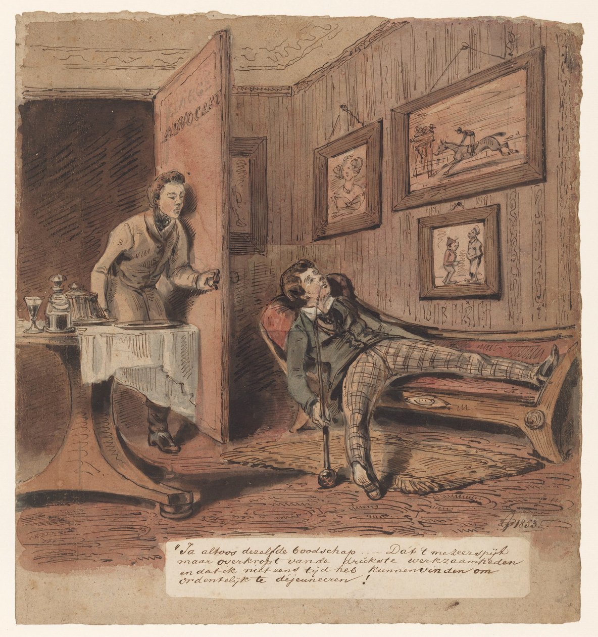 Caricatura con avvocato da Pieter van Loon