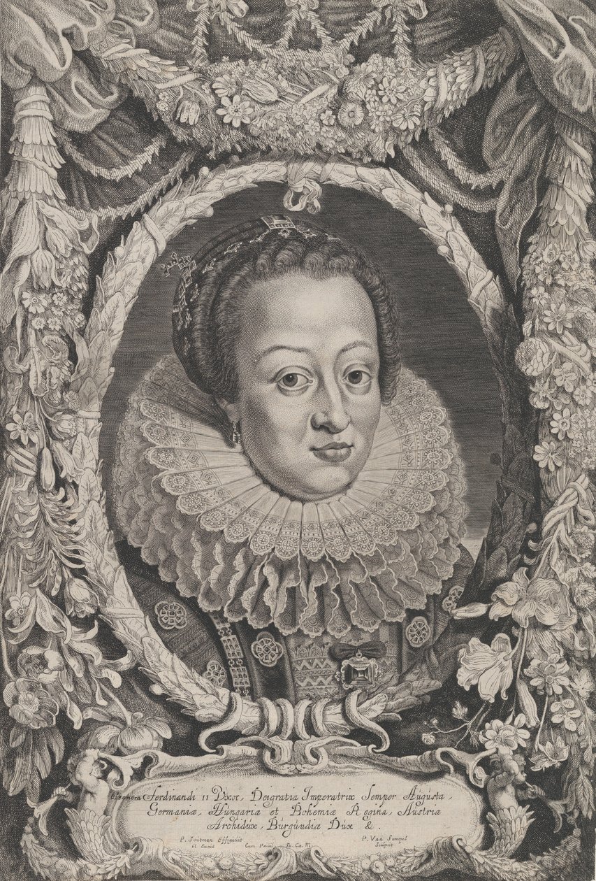 Eleonora, moglie di Ferdinando II, dalla serie Ferdinandus II et III Imperatorum Domu da Pieter van Sompel