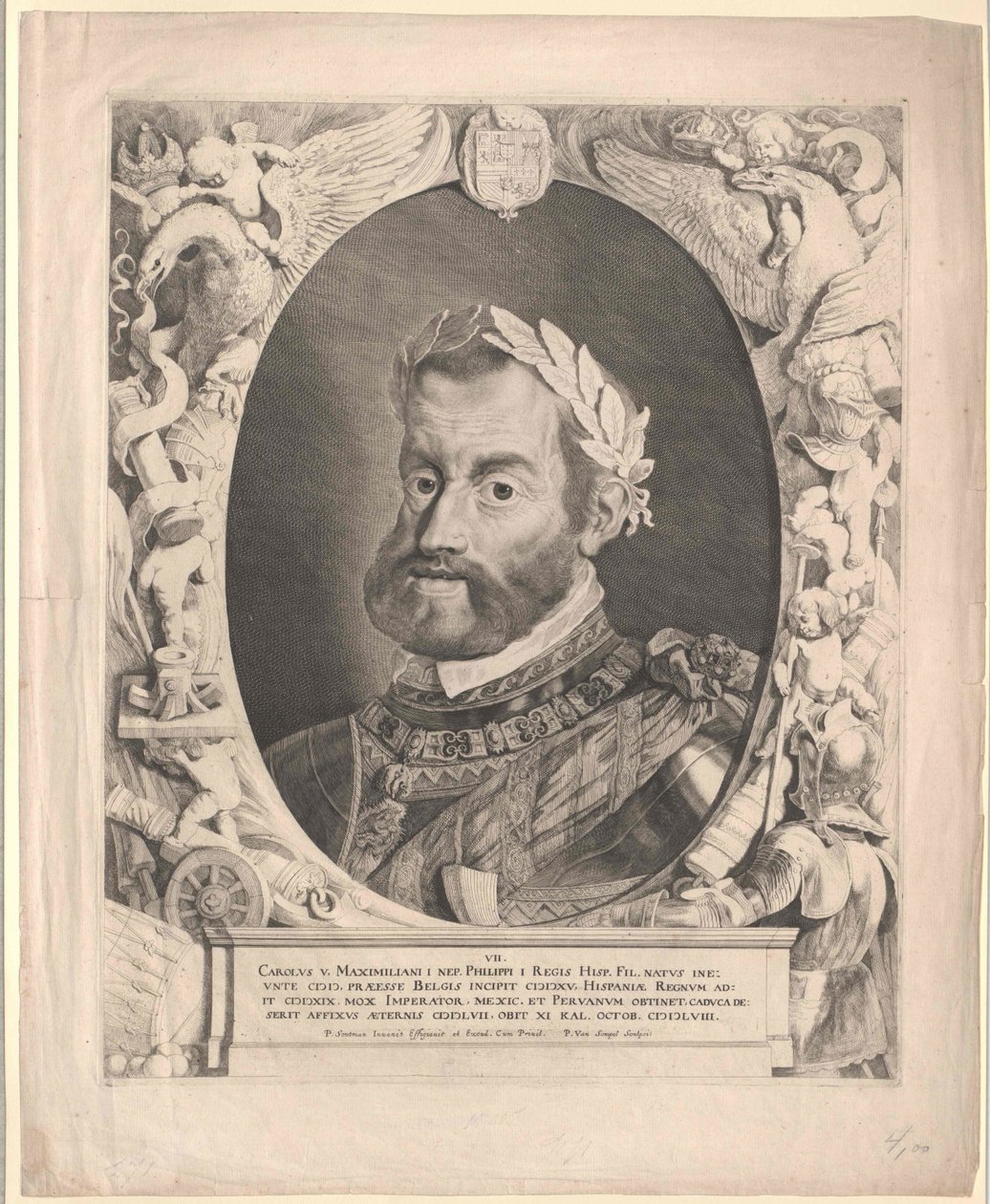 Imperatore del Sacro Romano Impero Carlo V (stampa) da Pieter van Sompel