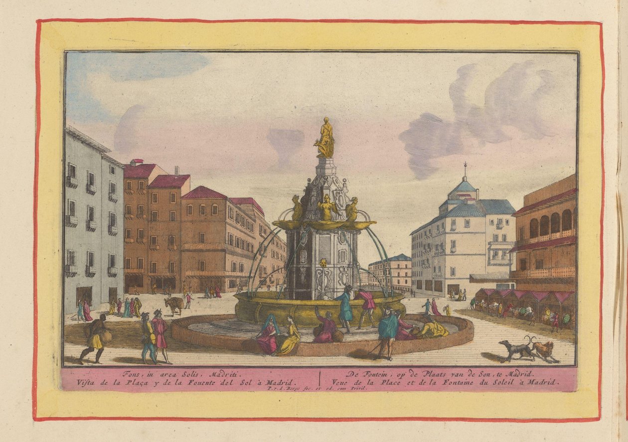 Fontana in Plaza Puerta del Sol a Madrid da Pieter van den Berge