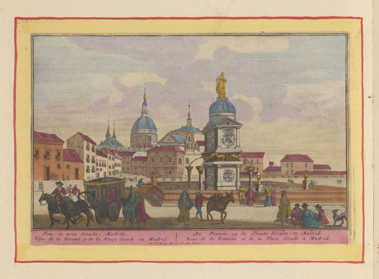 Fontana nella piazza Sivada a Madrid da Pieter van den Berge