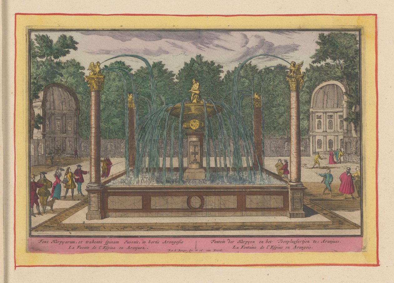 Fontana del tiratore di spine nei giardini del Palazzo Reale di Aranjuez da Pieter van den Berge