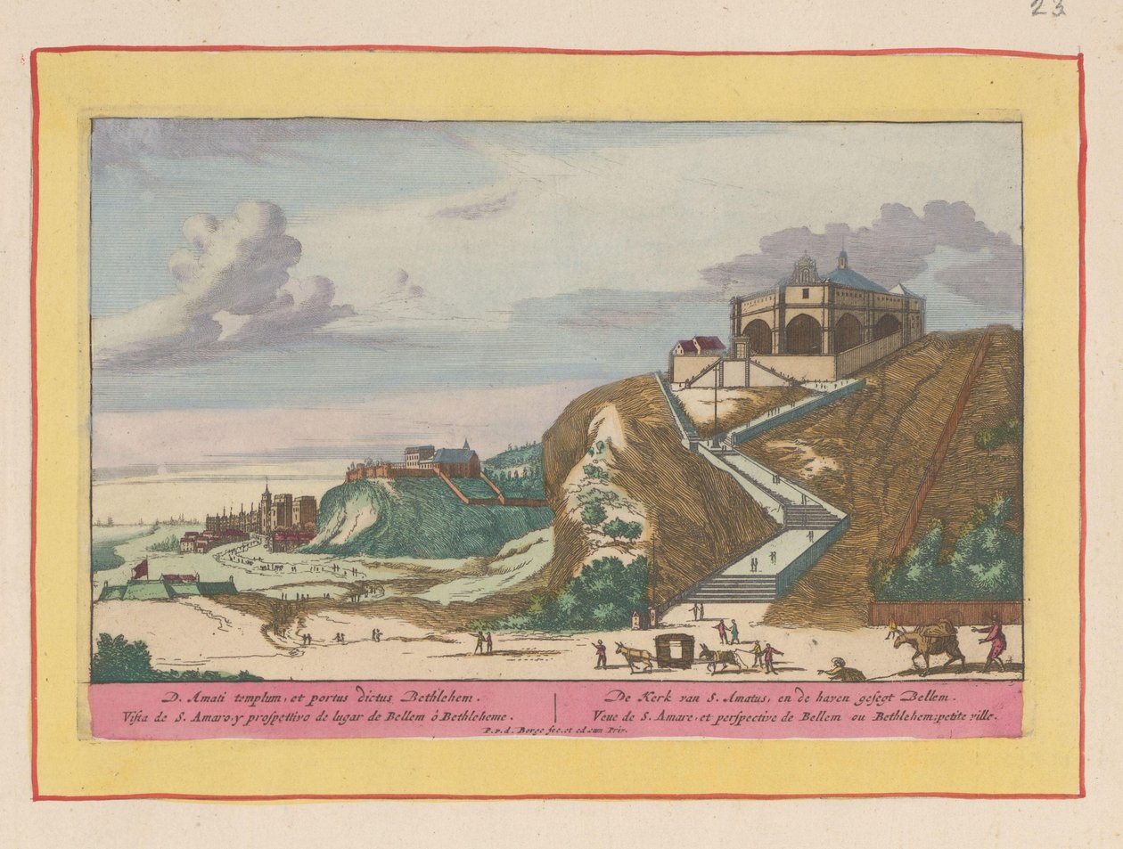 Vista della chiesa di Santo Amaro vicino a Lisbona da Pieter van den Berge