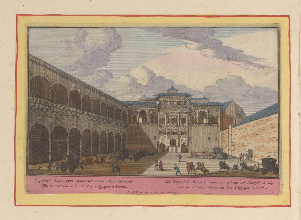 Vista di un cortile del Real Alcázar di Siviglia da Pieter van den Berge