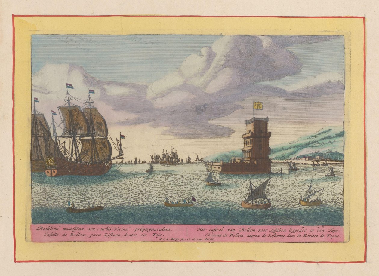 Torre di Belém nel fiume Tago da Pieter van den Berge