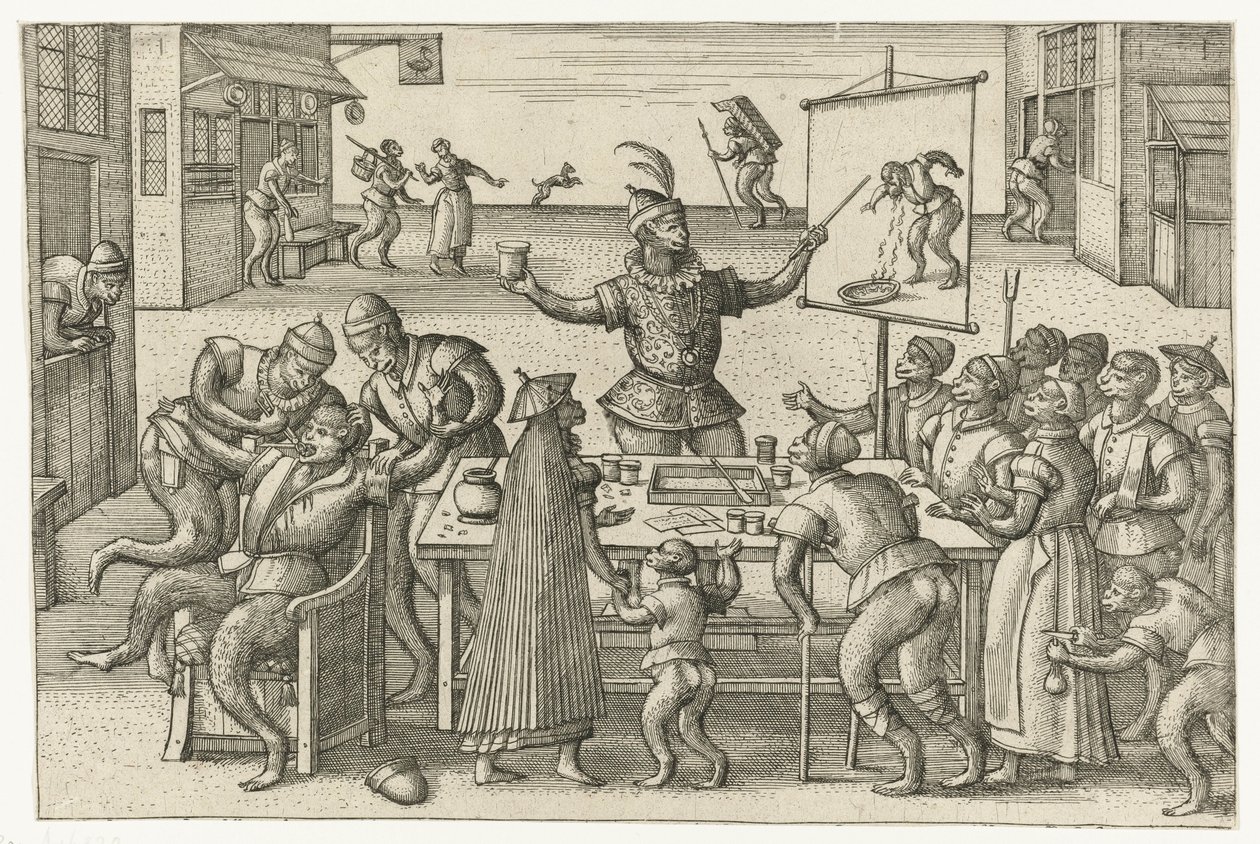 Ciarlatano (Gioco delle scimmie) da Pieter van der Borcht (I)