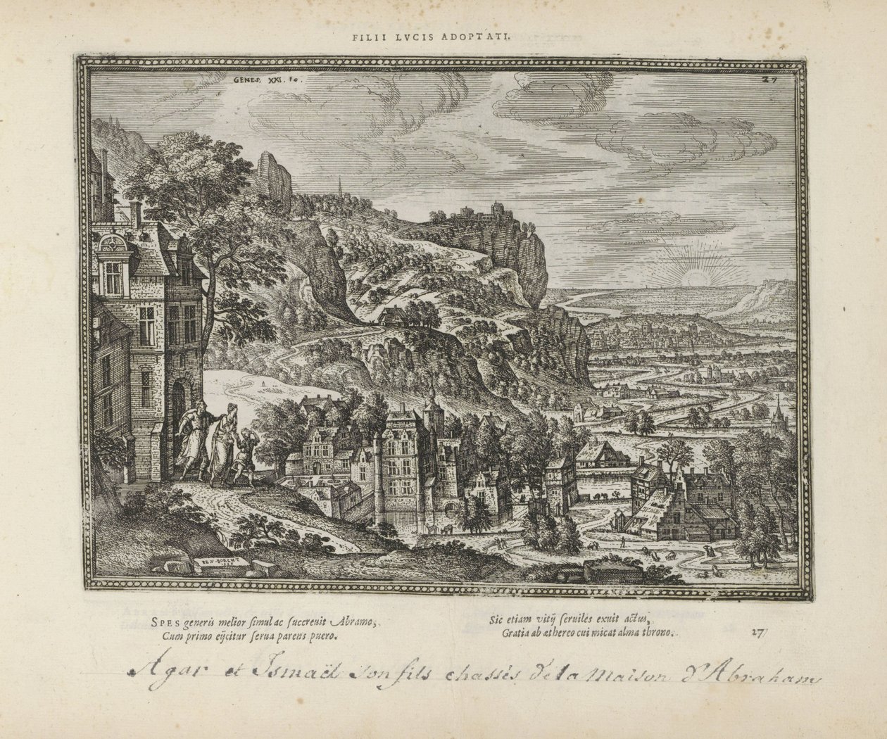 Paesaggio con la cacciata di Agar e Ismaele da parte di Abramo da Pieter van der Borcht (I)