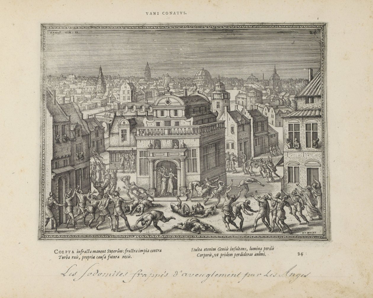 Uomini di Sodoma colpiti da cecità da Pieter van der Borcht (I)