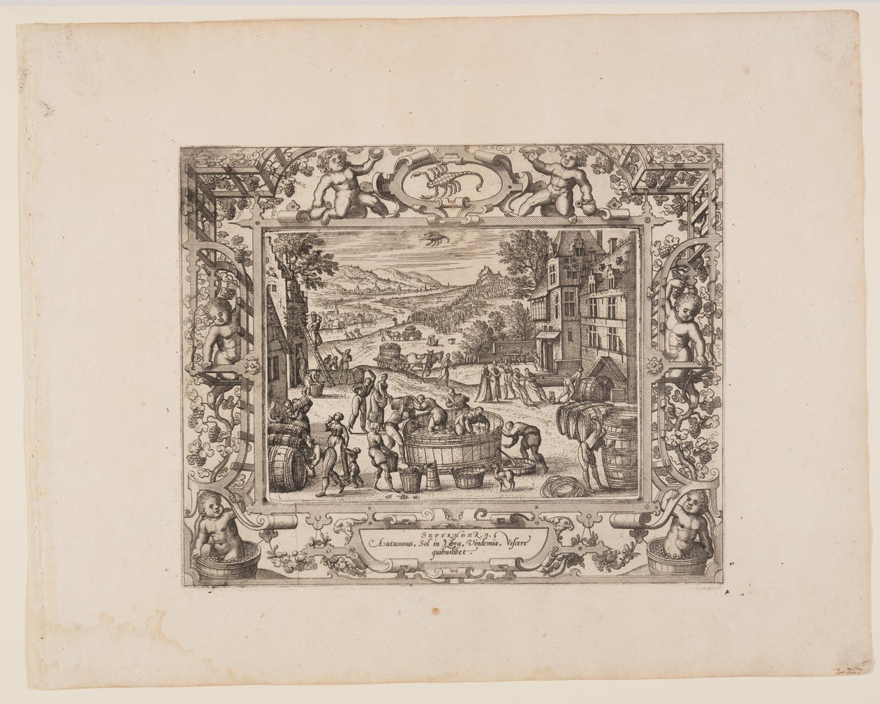 Settembre, da I dodici mesi da Pieter van der Borcht