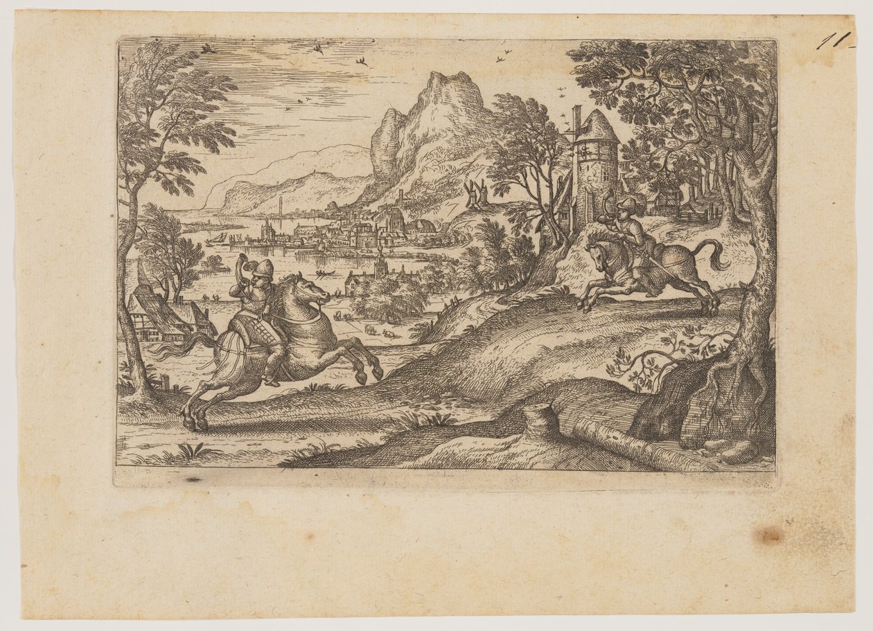 Due cavalieri e un mandriano da Pieter van der Borcht