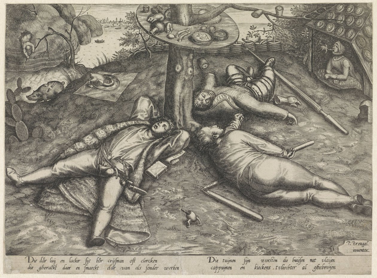 Paese della Cuccagna da Pieter van der Heyden (attributed to)