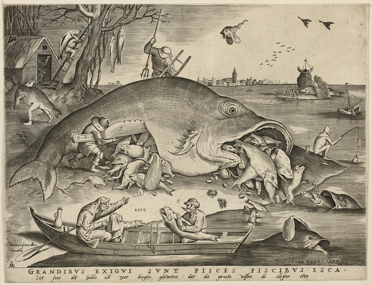 Pesci grandi mangiano pesci piccoli da Pieter van der Heyden