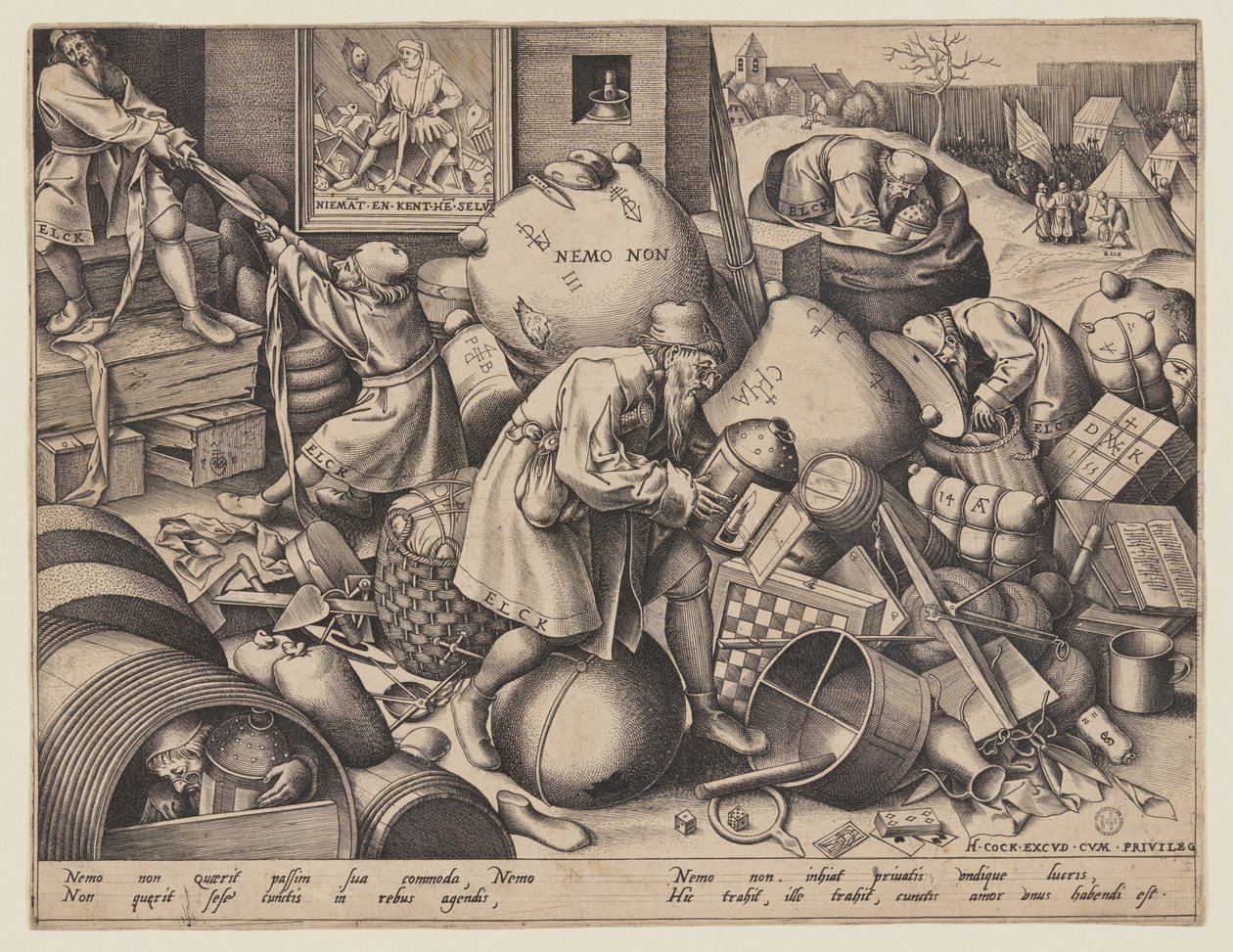 "Nemo Non" (Ogni uomo cerca il proprio profitto) da Pieter van der Heyden