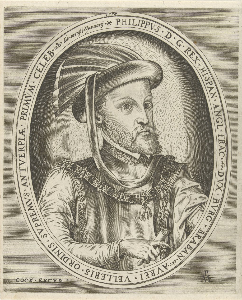 Ritratto di Filippo II, re di Spagna, Ritratti di sovrani (titolo della serie) da Pieter van der Heyden