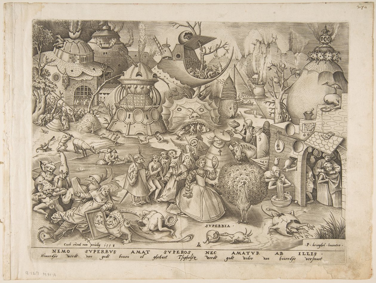 Superbia da I Sette Peccati Capitali, 1558 da Pieter van der Heyden