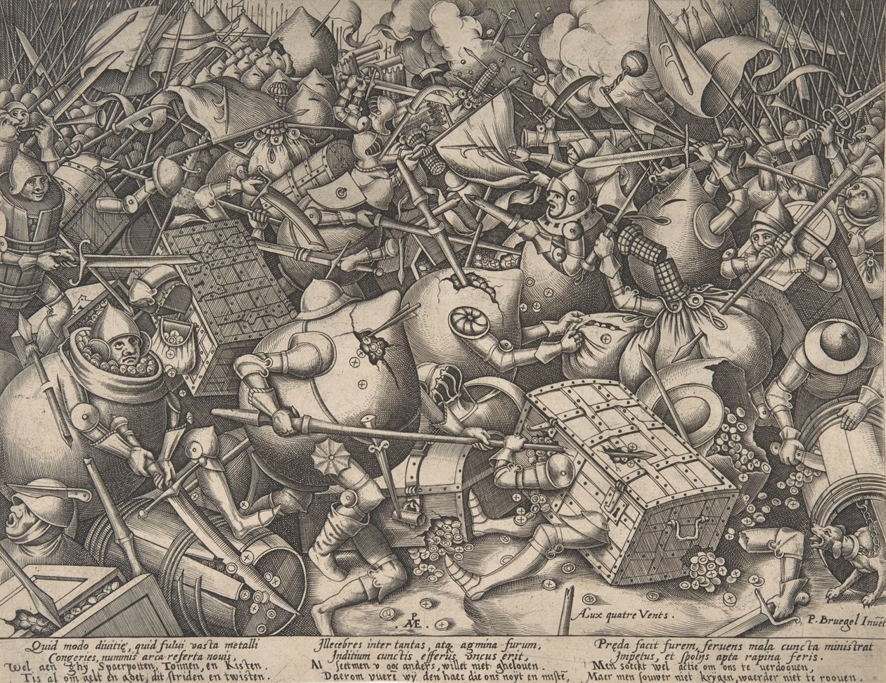 La battaglia per il denaro da Pieter van der Heyden