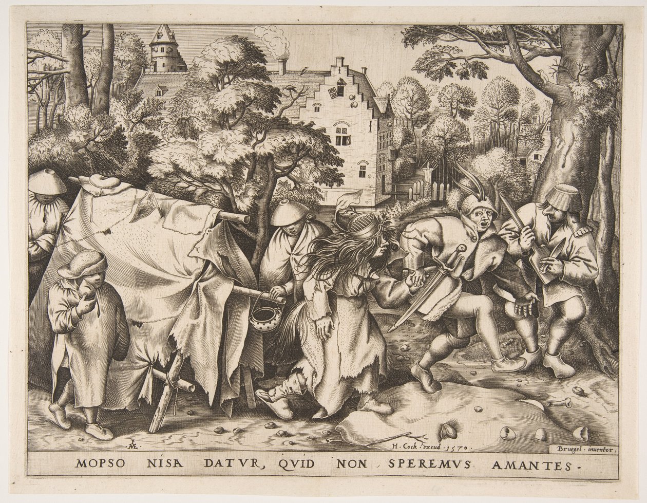 La sposa sporca o il matrimonio di Mopsus e Nisa, 1570 da Pieter van der Heyden