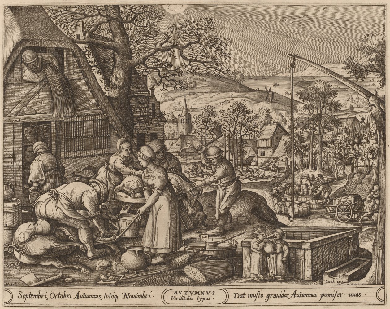 Autunno da Pieter van der Heyden after Hans Bol