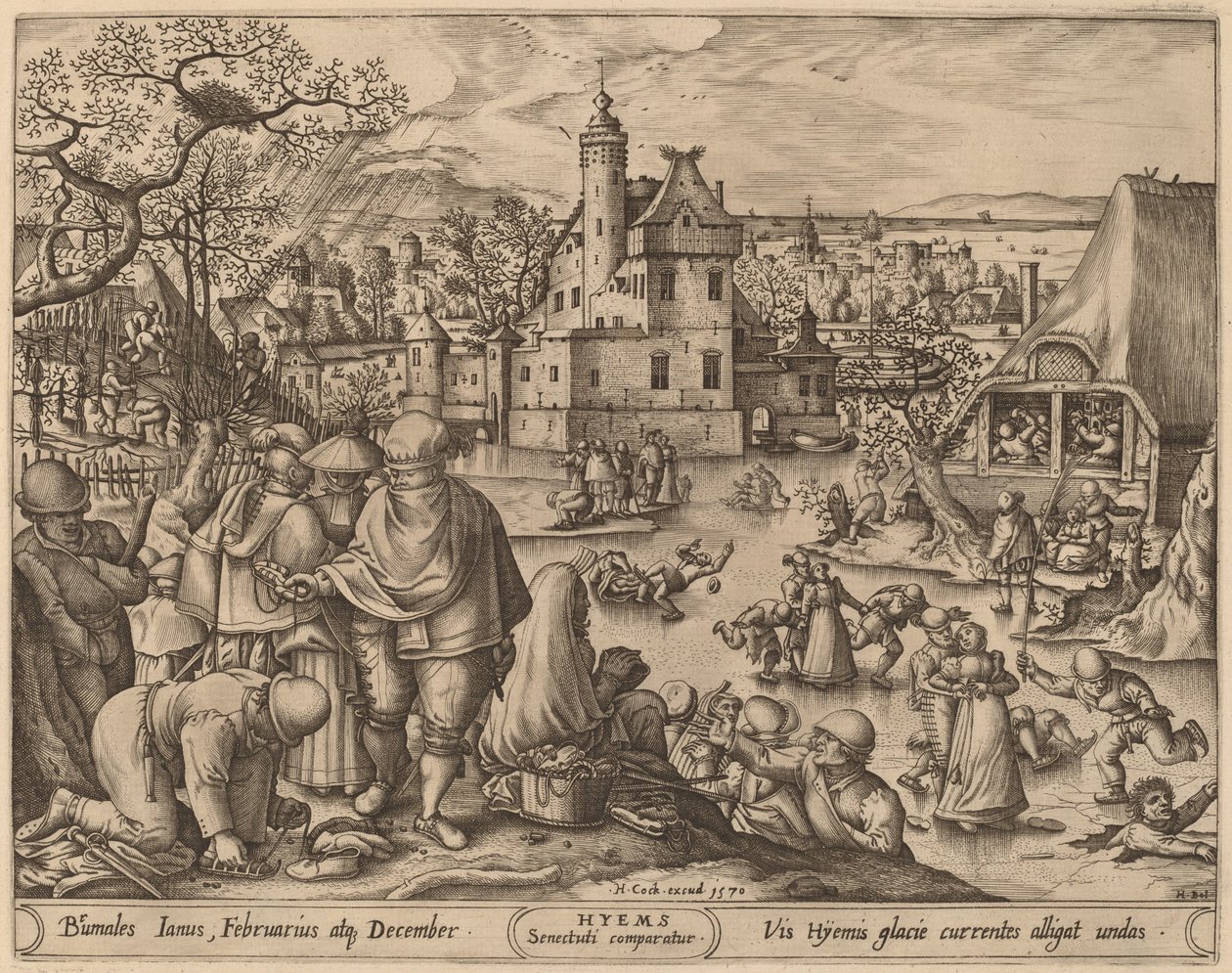 Inverno da Pieter van der Heyden after Hans Bol