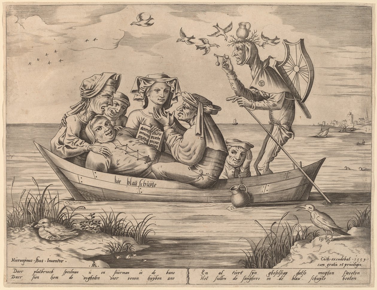 La nave dei folli da Pieter van der Heyden after Hieronymus Bosch