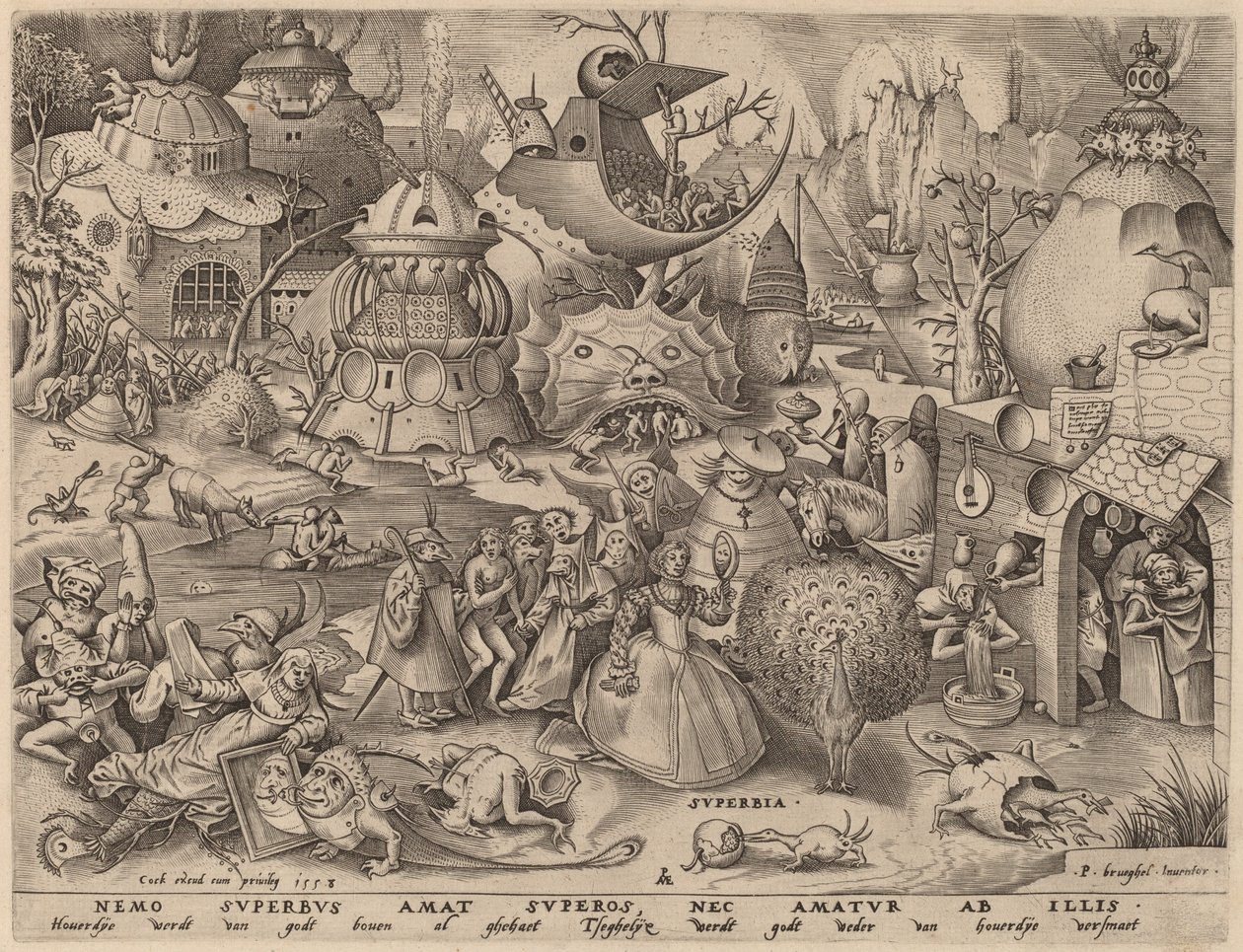 Orgoglio da Pieter van der Heyden after Pieter Bruegel the Elder