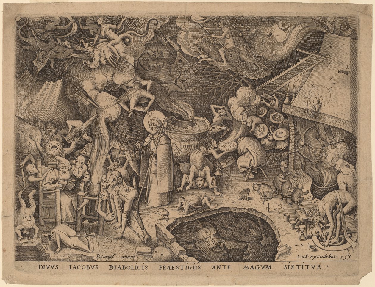 San Giacomo e il mago Ermogene da Pieter van der Heyden after Pieter Bruegel the Elder