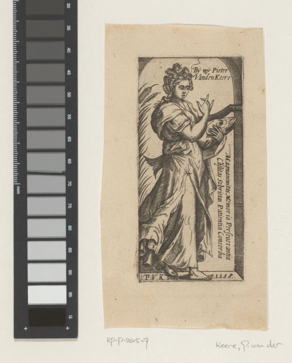 Personificazione femminile della virtù (?) da Pieter van der Keere