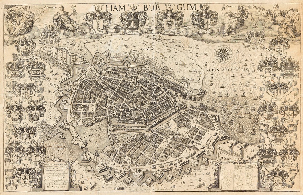 Mappa di Amburgo da Pietersen