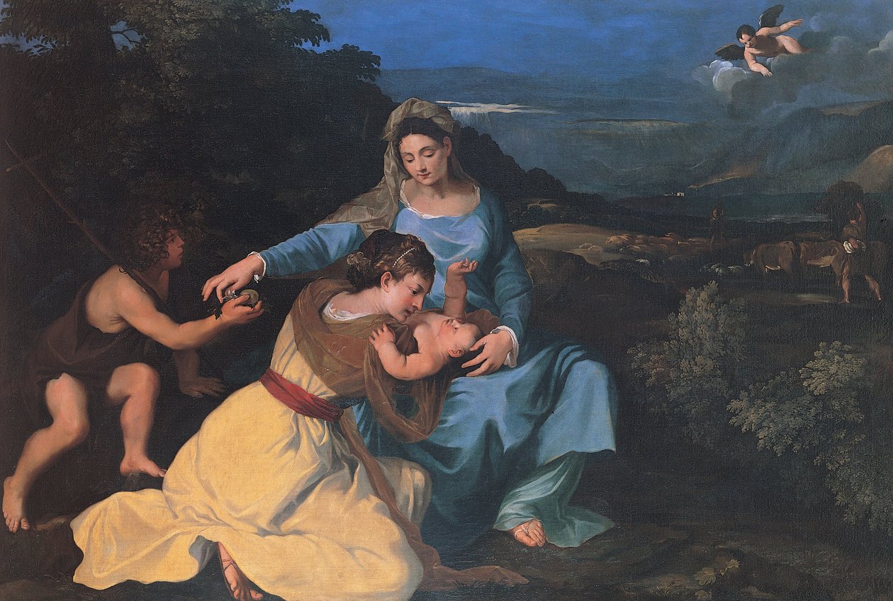 Madonna con Bambino, Santa Caterina e San Giovanni da Pietro da Cortona