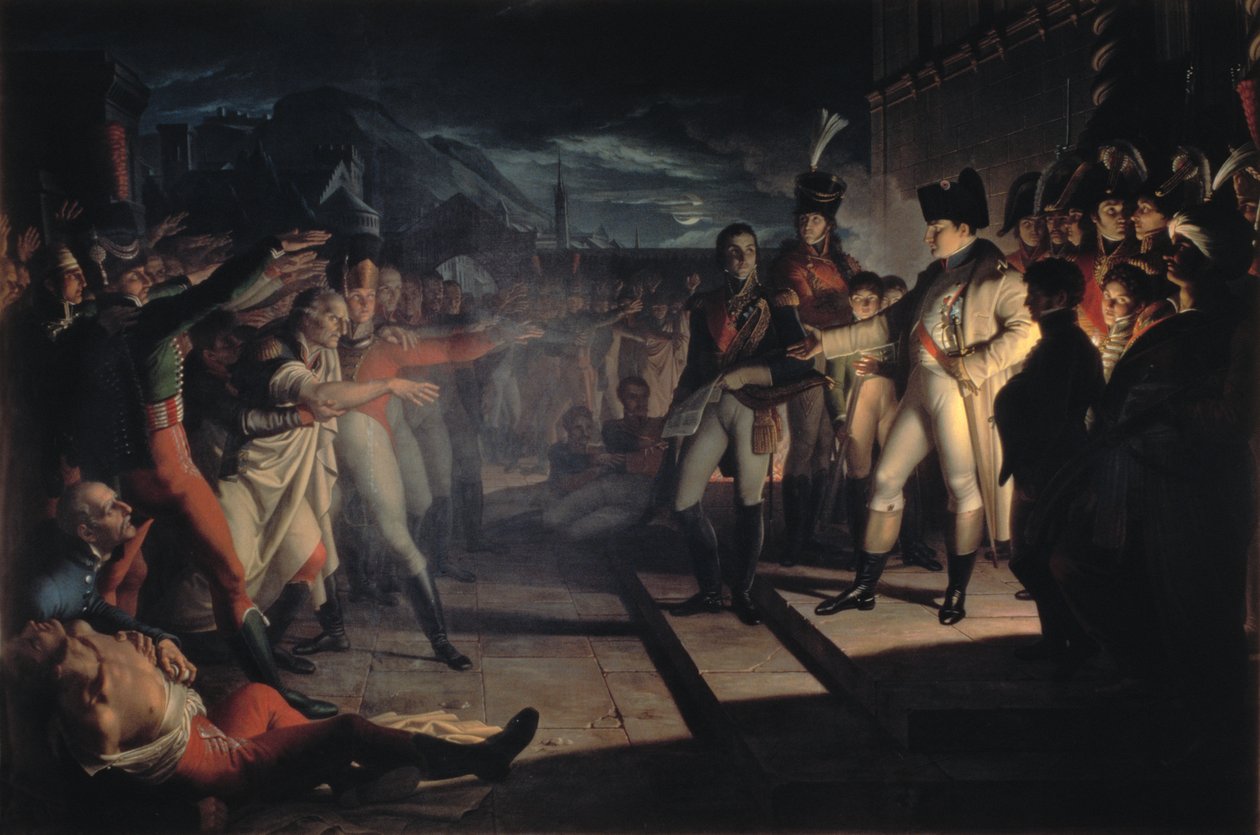 Il giuramento dei Sassoni a Napoleone Bonaparte dopo la battaglia di Jena-Auerstadt, 14 ottobre 1806, 1820 da Pietro Benvenuti
