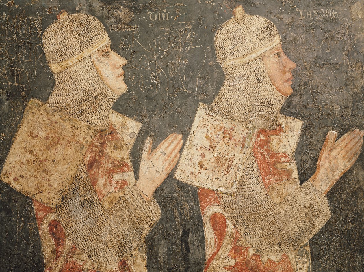 Due crociati della famiglia Minutolo, dalla Cappella Minutolo da Pietro Cavallini