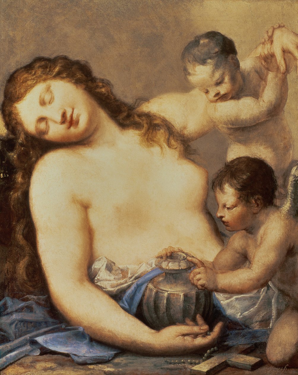 Maria Maddalena Penitente con putti da Pietro Liberi