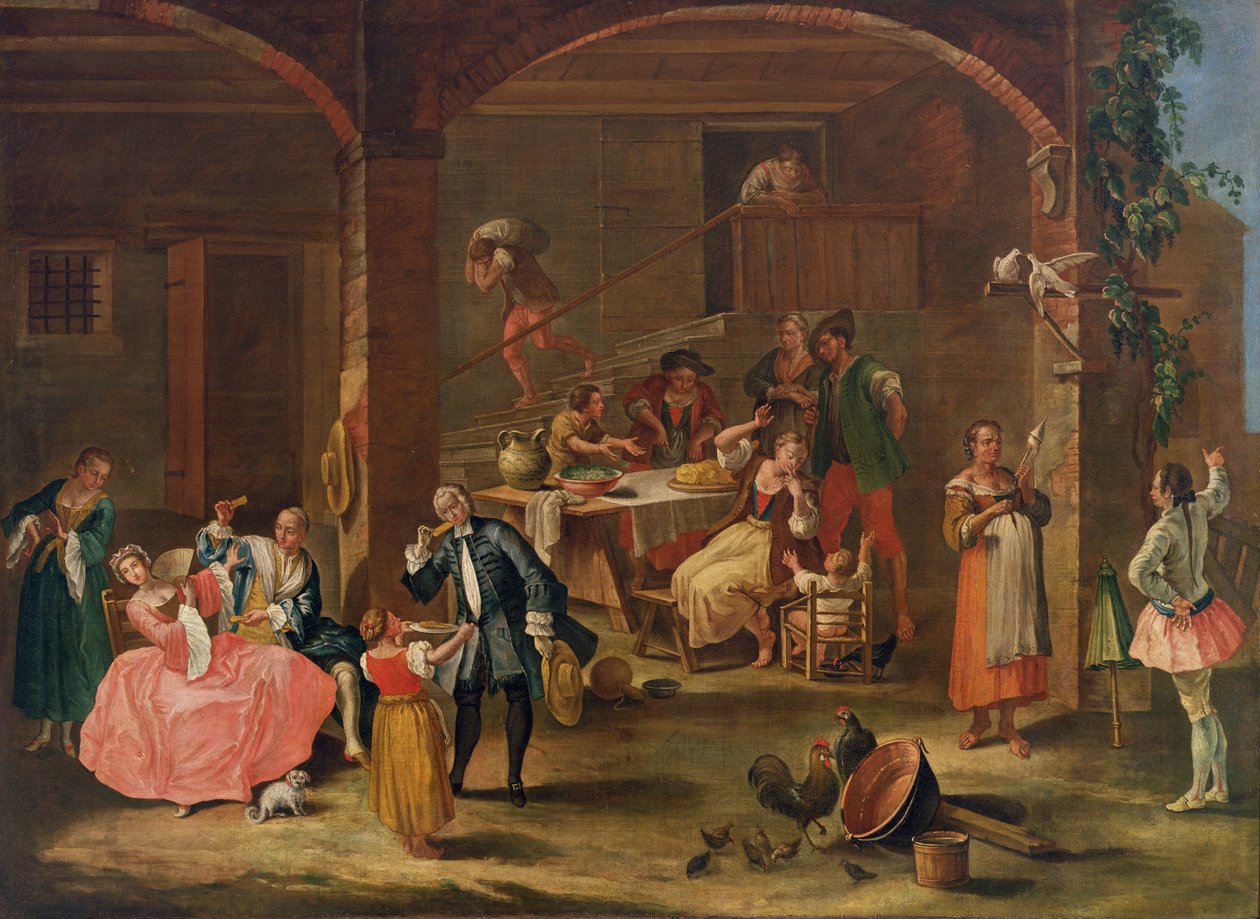 Pranzo in campagna da Pietro Longhi