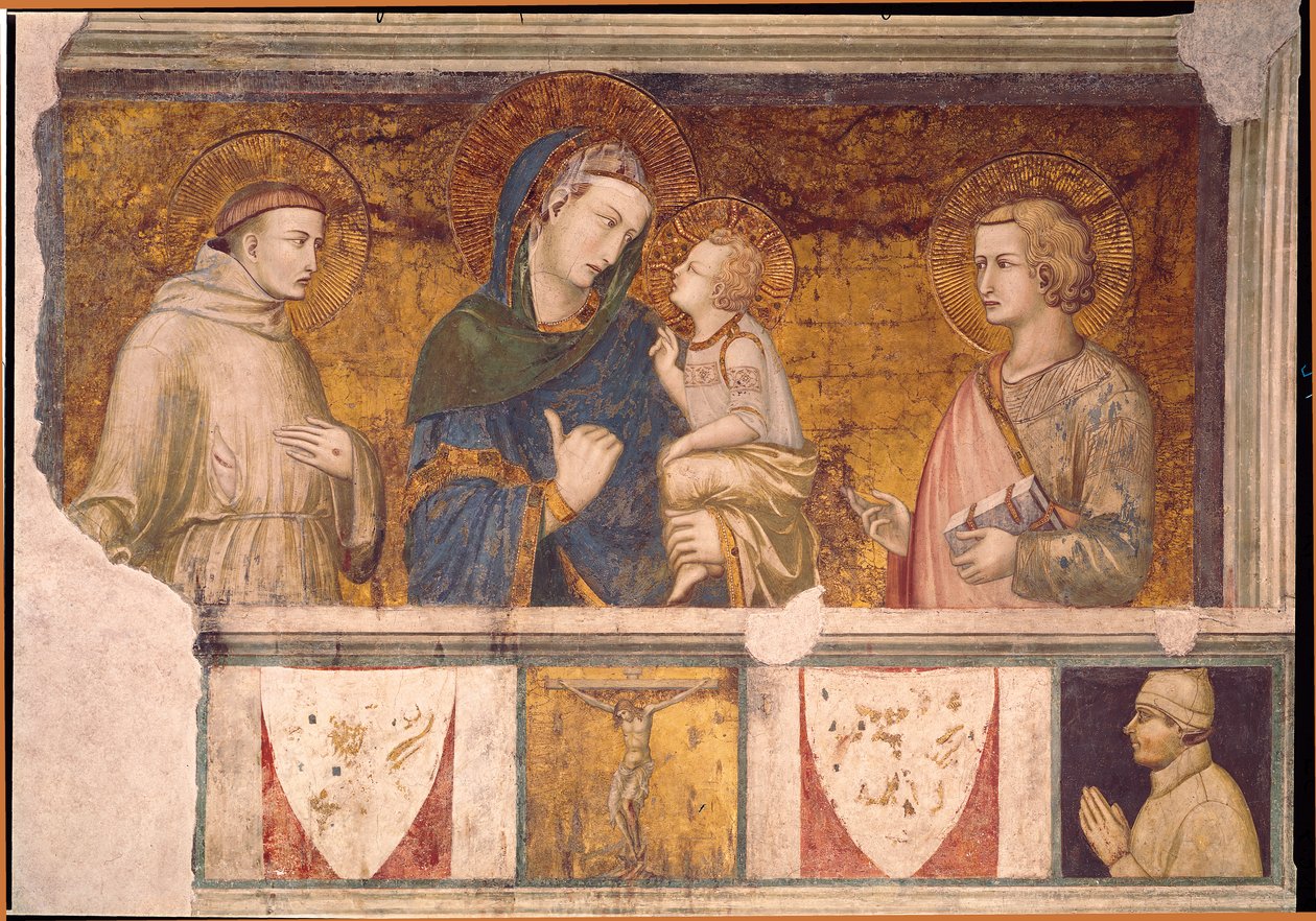 Vergine e Bambino con San Francesco e San Giovanni Evangelista da Pietro Lorenzetti