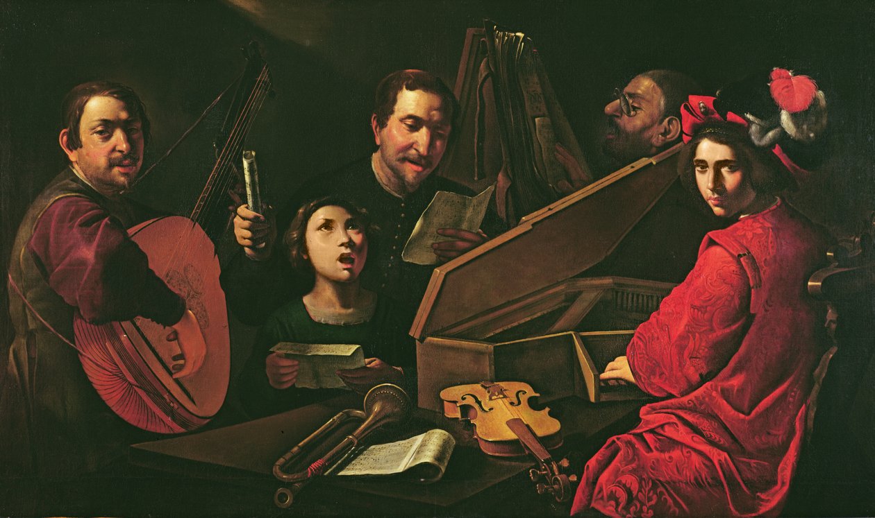 Concerto con musicisti e cantanti, c.1625 da Pietro Paolini