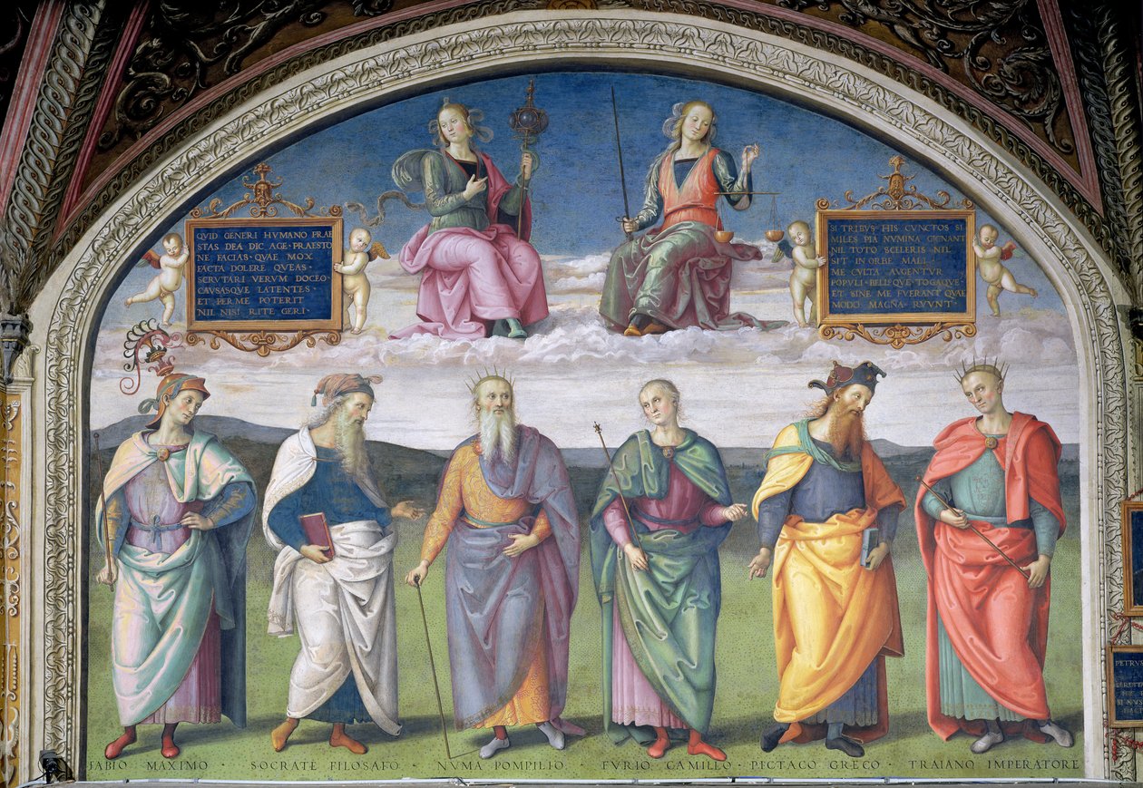 Lunetta della Prudenza e Giustizia, dalla Sala dell