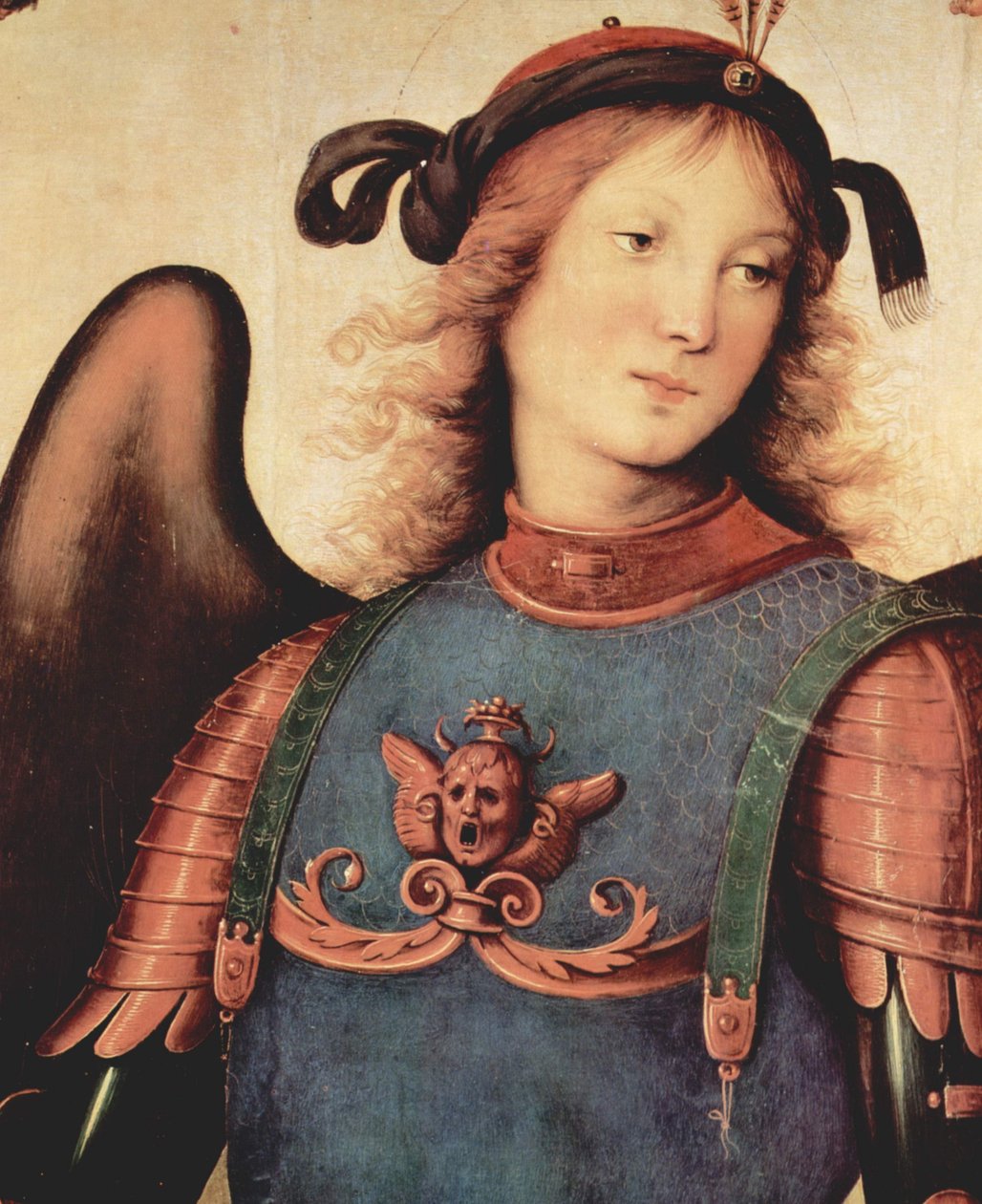 Assunzione di Maria con quattro santi, dettaglio da Pietro Perugino
