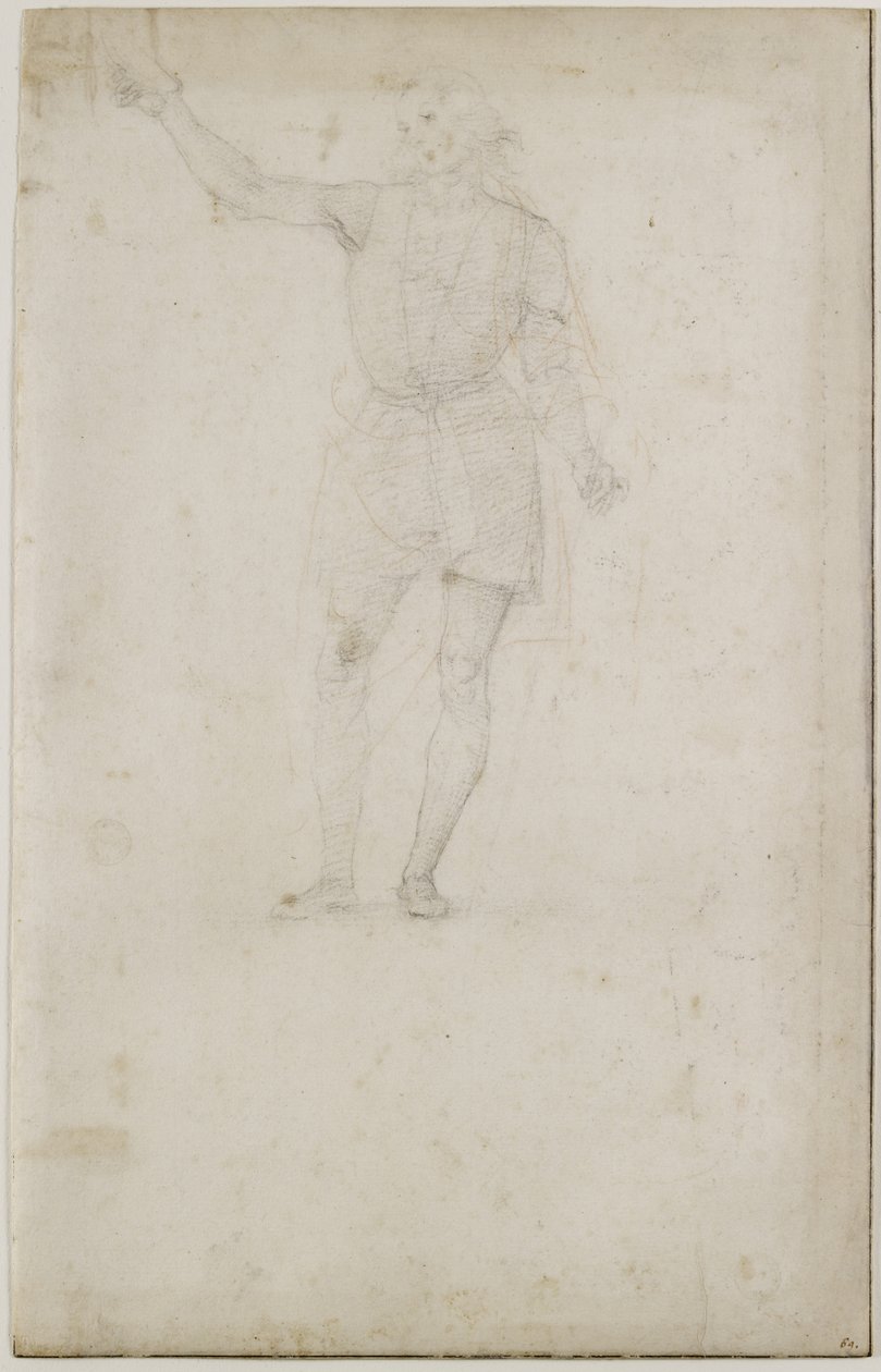 Studio per un San Giovanni Battista (recto). Un occhio (verso), WA1846.4 da Pietro Perugino